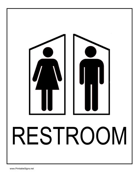 Printable Male And Female Toilet Signs